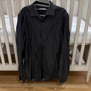 Washed Black Button-Up Shirt